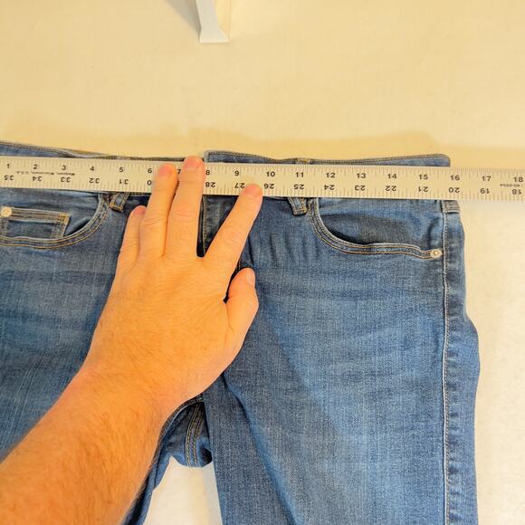 Zara Basic Denim Department Mid Rise Skinny Jeans Woman 8 32W Zipper Cuffs Z1975 - Picture 10 of 16